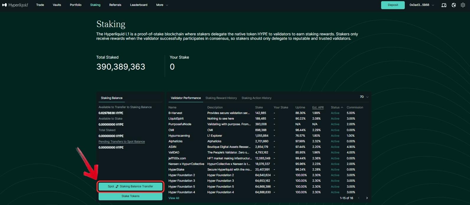 Staking on Hyperliquid