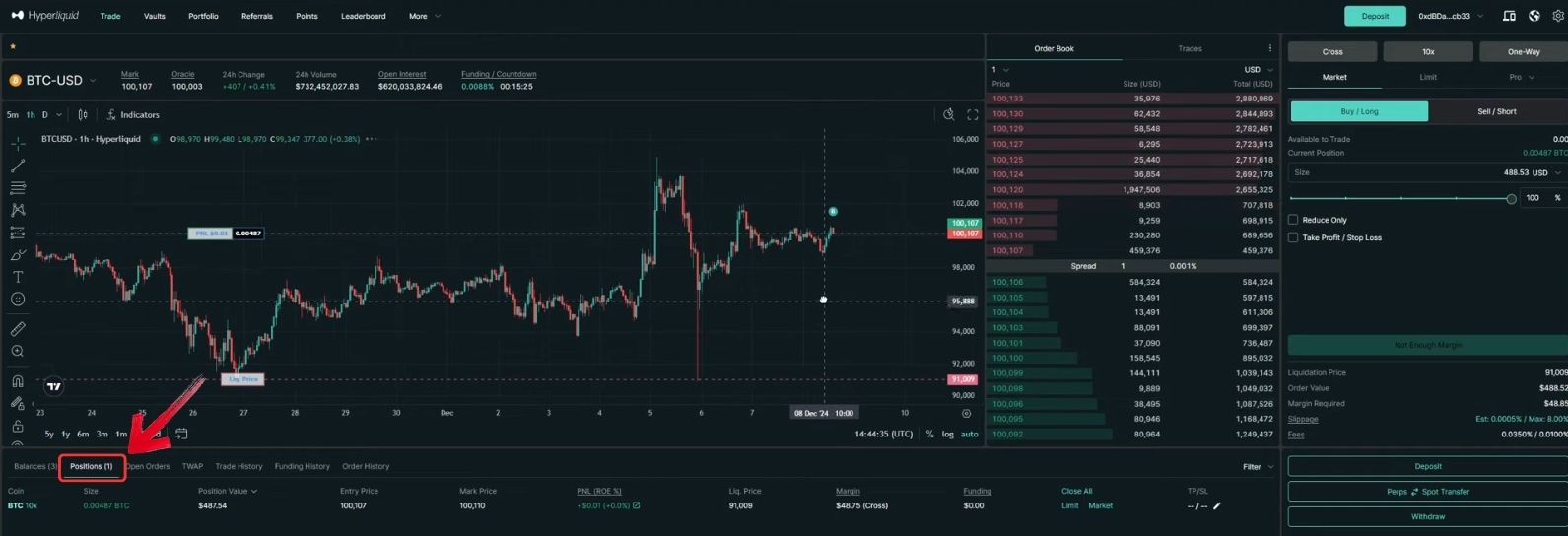 Trading on Hyperliquid