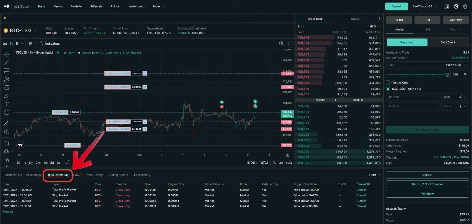 Trading on Hyperliquid