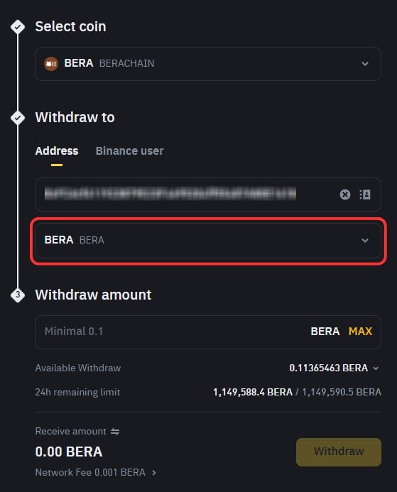 Earn with BERA