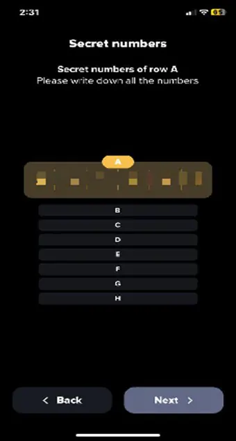 Account Secret Numbers