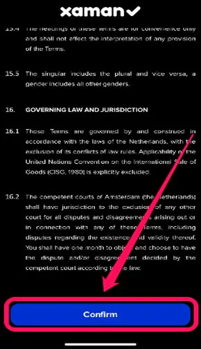 Confirm Terms of Service