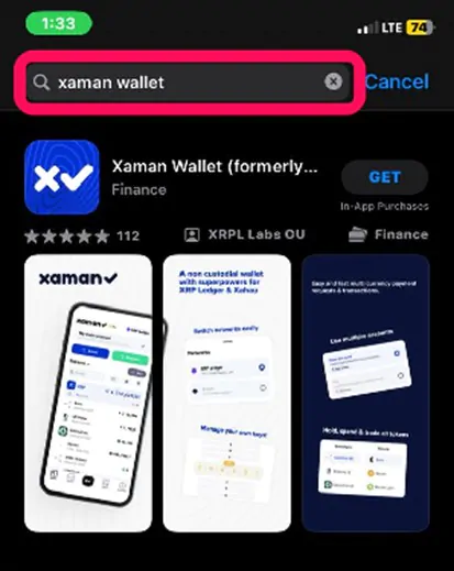 Search Xaman Appstore