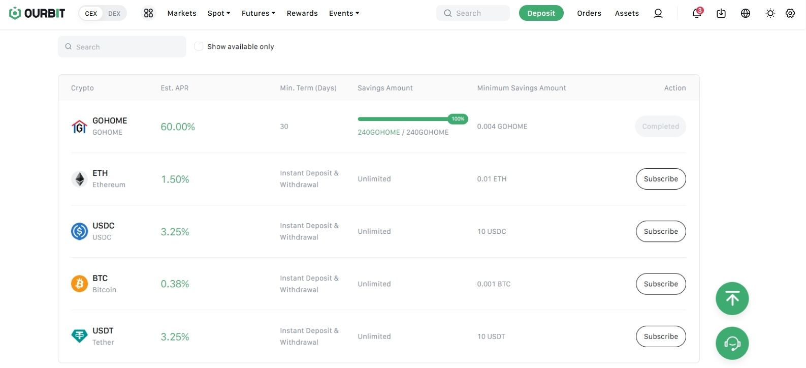 Ourbit Earn