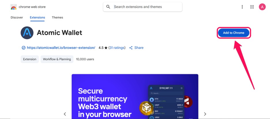 Add Atomic to Chrome