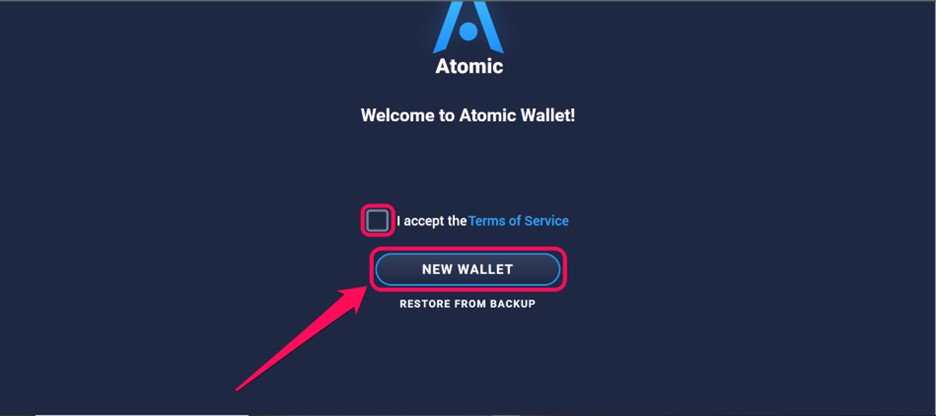 Create New Atomic Wallet