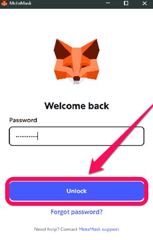Login to MetaMask