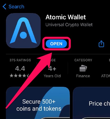 Open Atomic Wallet App