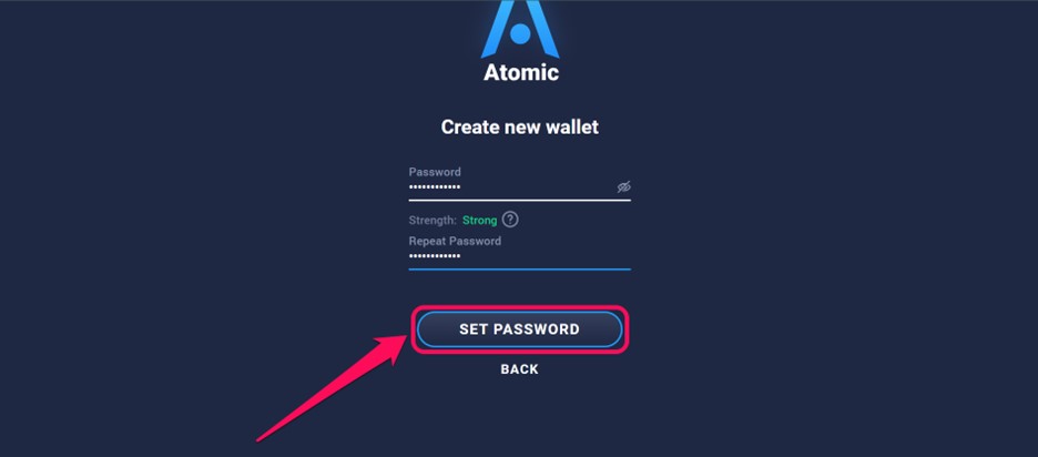 Set Atomic Wallet Password