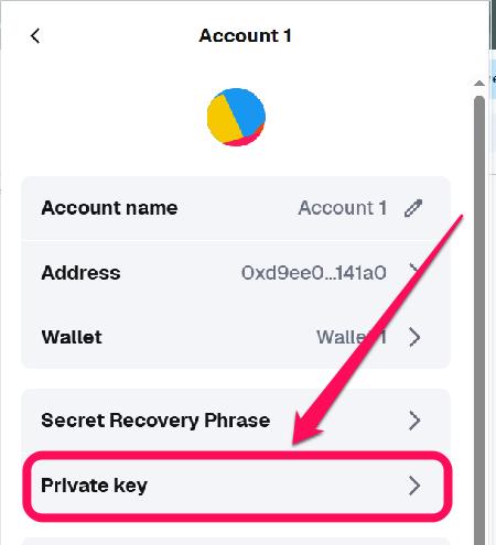 MetaMask Account Private Key