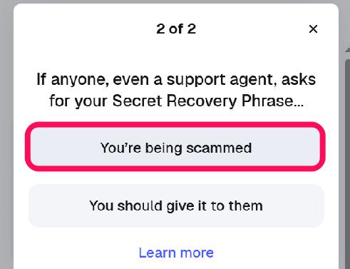 MetaMask First Security Quiz2