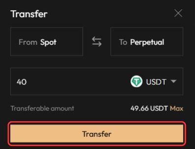 Transfer Assets between Aster DEX accounts