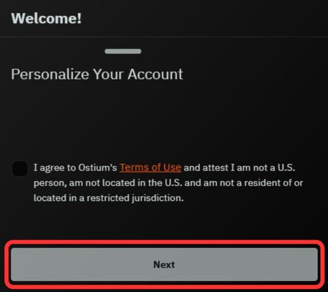 Accept Ostium's temrs and conditions
