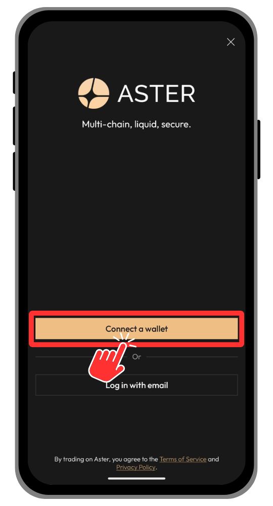 Connect a Web3 Wallet to Aster DEX