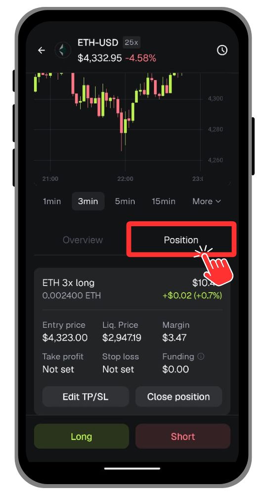 MetaMask Perps Positions
