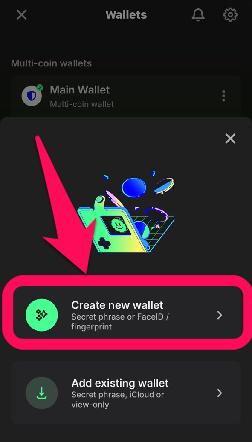 App Create New Wallet