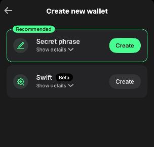 Wallet Security Type