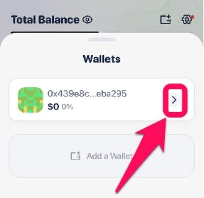 Account Option Arrow