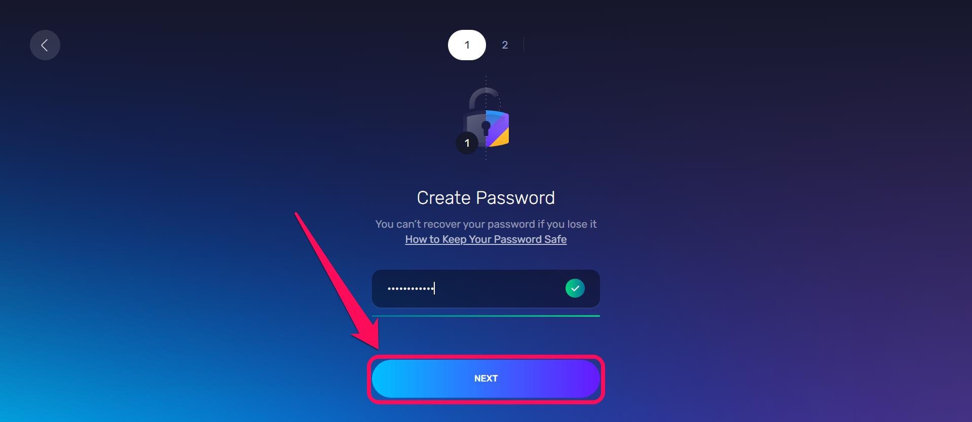 Create Exodus Password