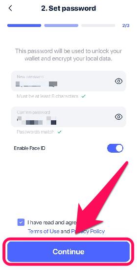 Create Rabby Password