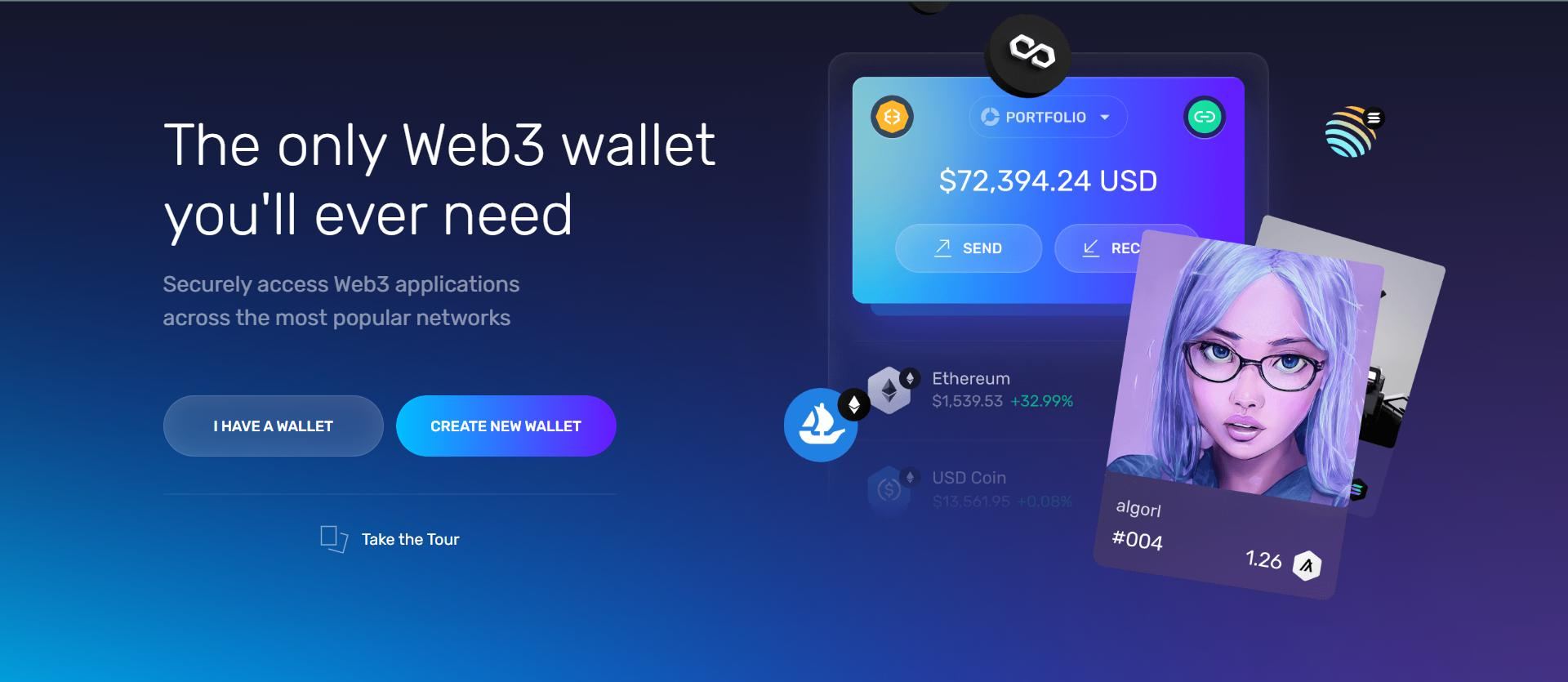 Exodus Wallet Welcome Page