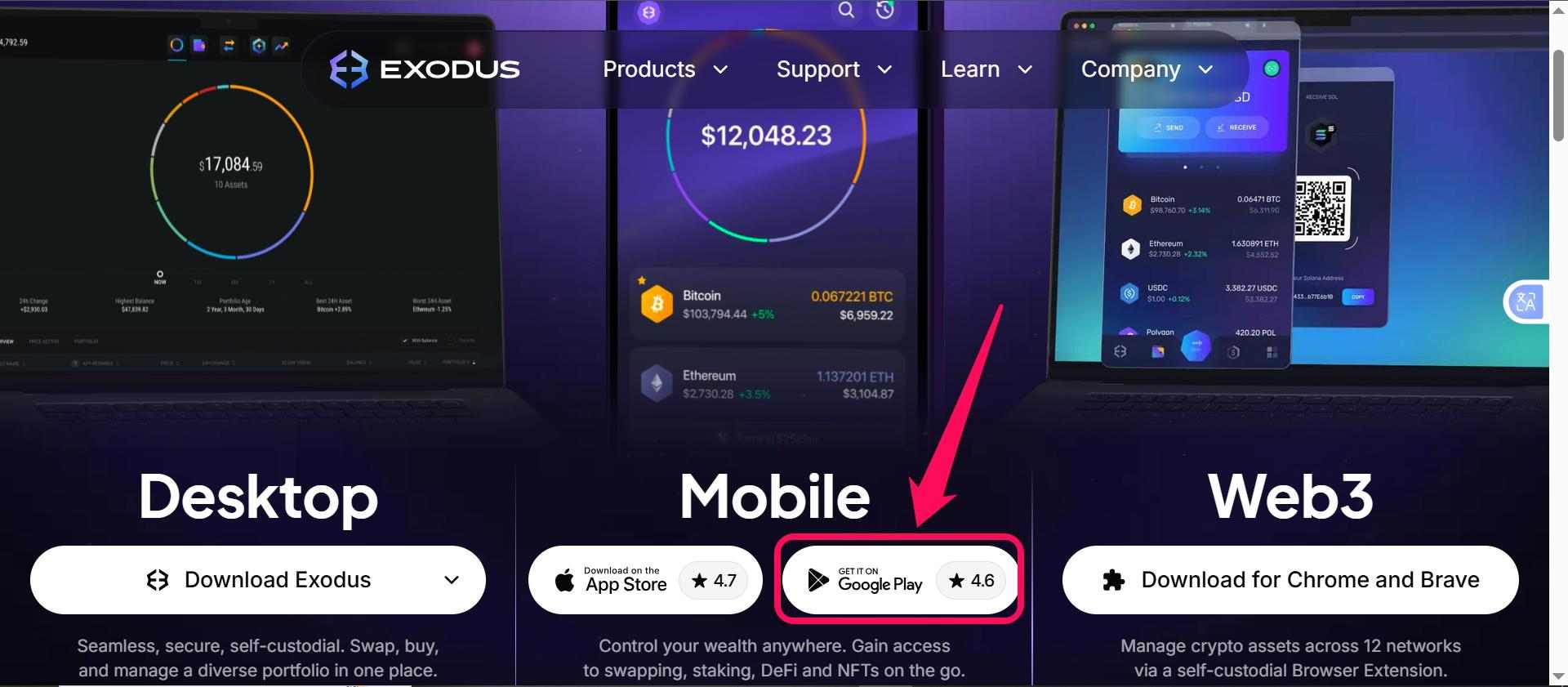 Get Exodus on Playstore