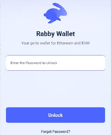 Log in to Rabby Wallet