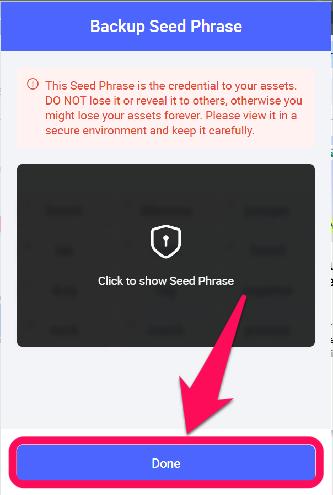 Reveal Seed Phrase