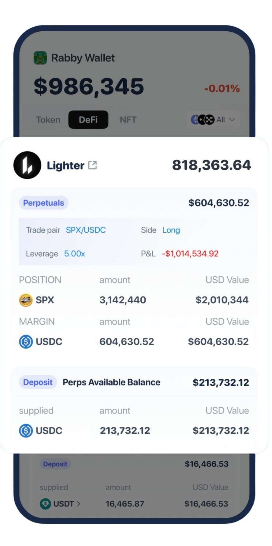 dApp Balance Tracking