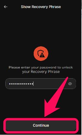Enter Password for SRP