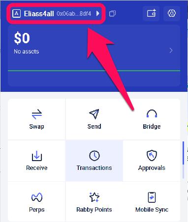 Rabby Wallet Selector