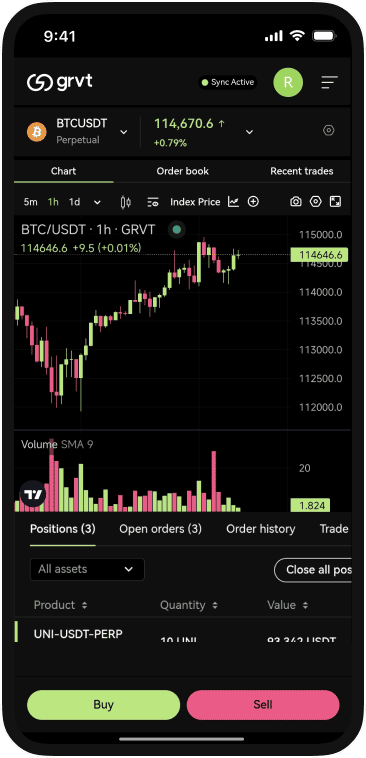 Grvt mobile app