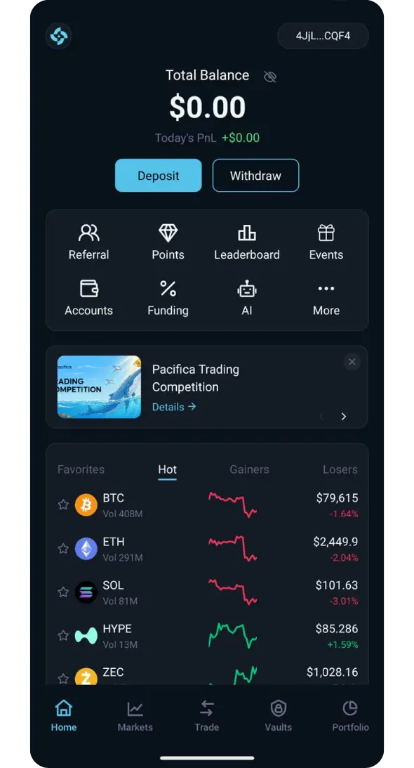 Pacifica Mobile app