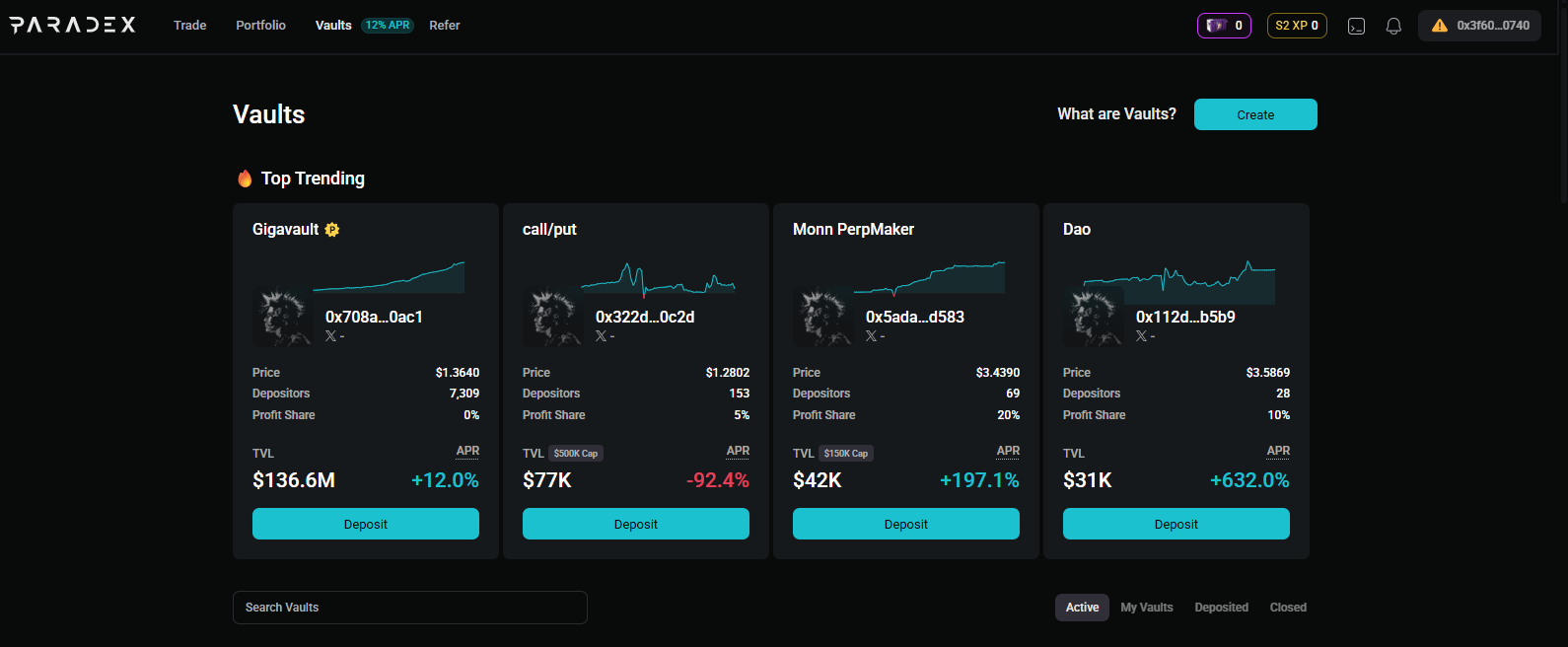 Paradex Vaults