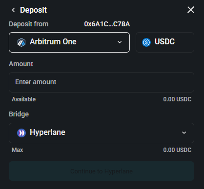 Paradex deposit and withdrawal methods
