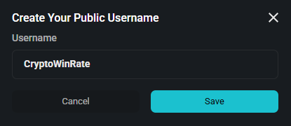 Paradex set username