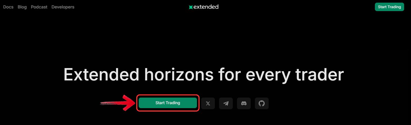 Start Trading on Extended