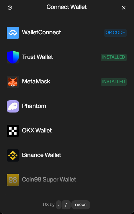 Wallets compatible with Pacifica exchange