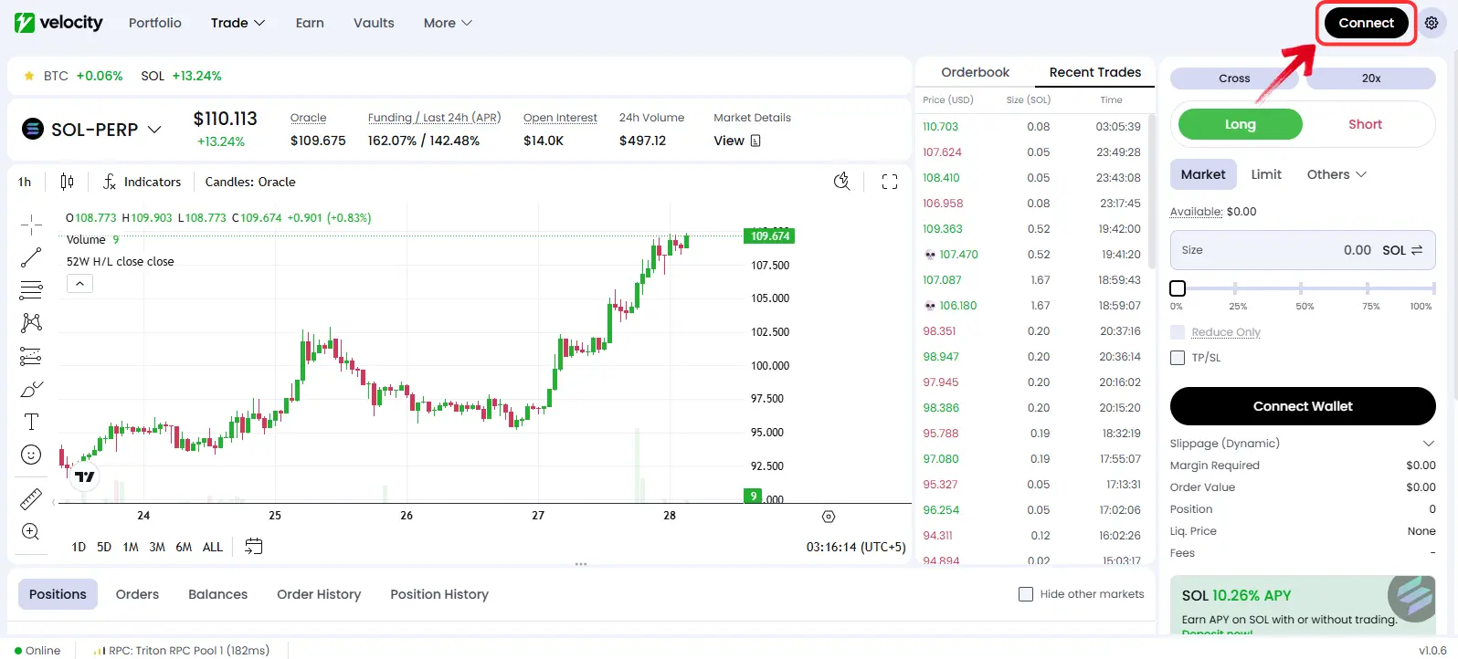 Connect to Velocity exchange