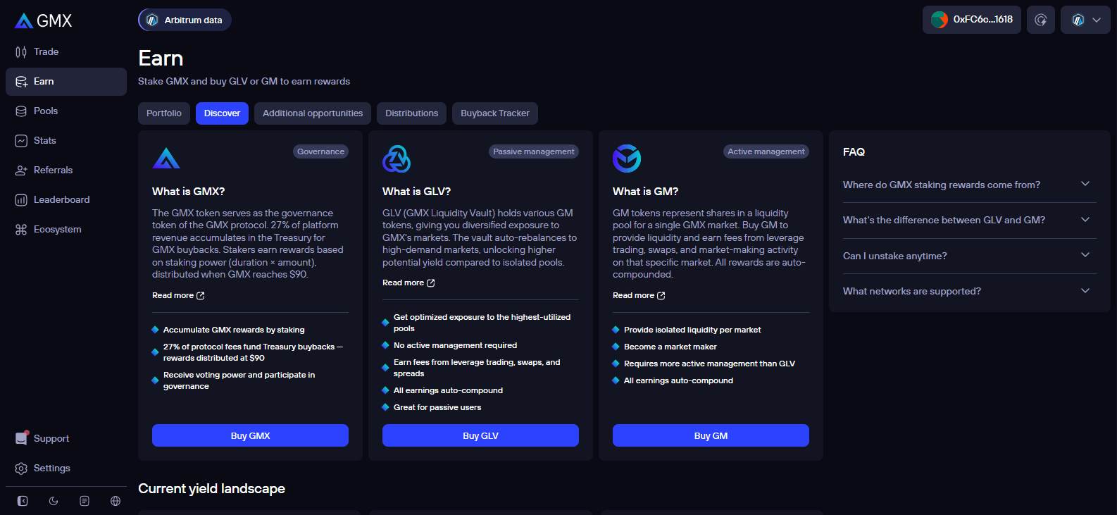 GMX Earn