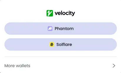 Velocity Supported wallets