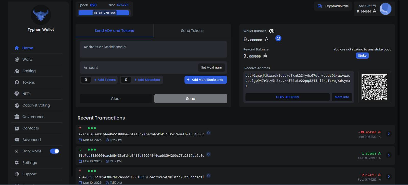 typhon wallet interface