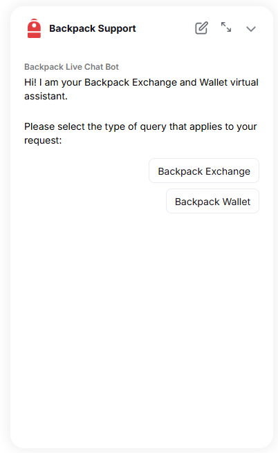 Backpack exchange online chat
