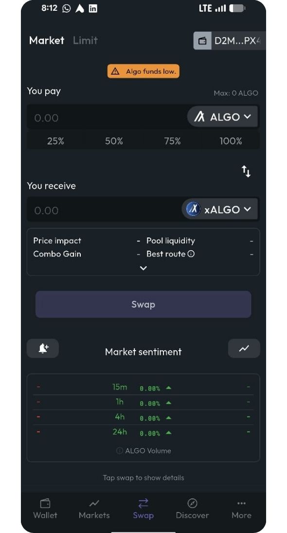 Defly Wallet Swap