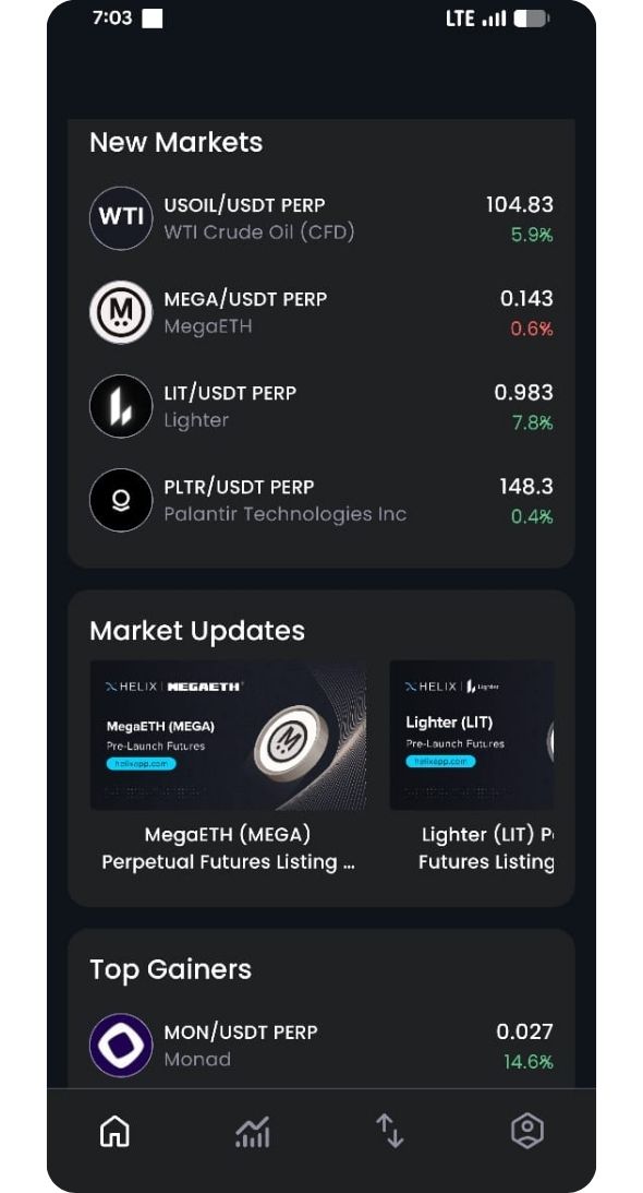 Helix Mobile app
