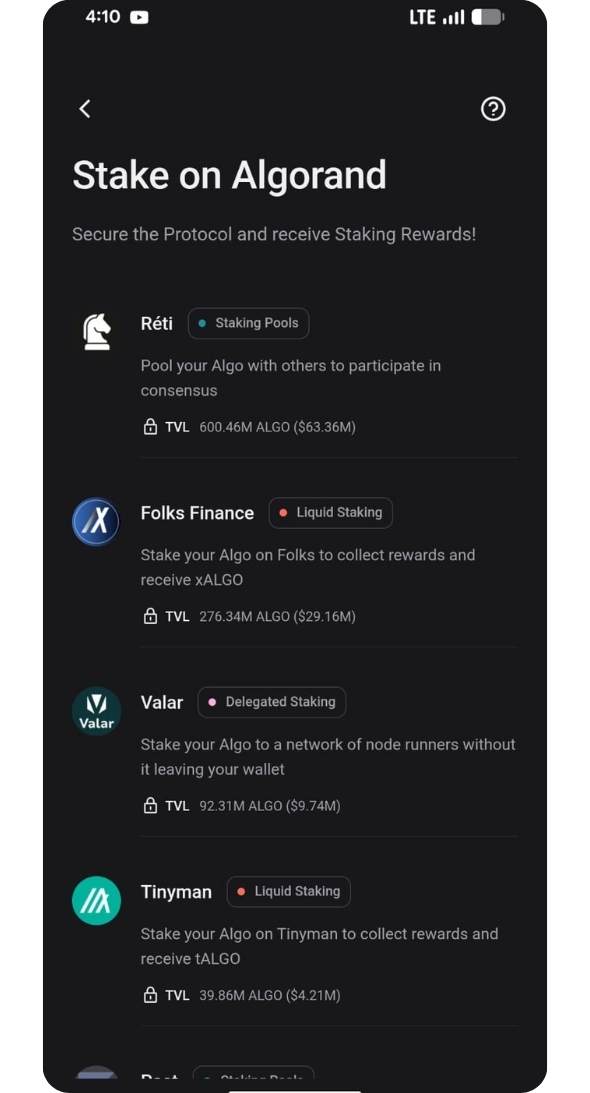 Pera Wallet Staking