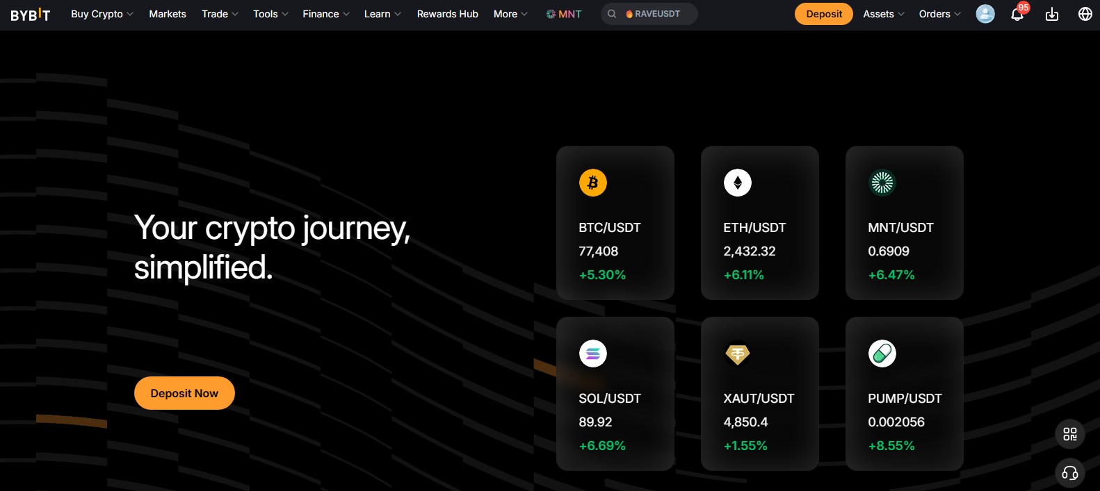 Bybit homepage 2026