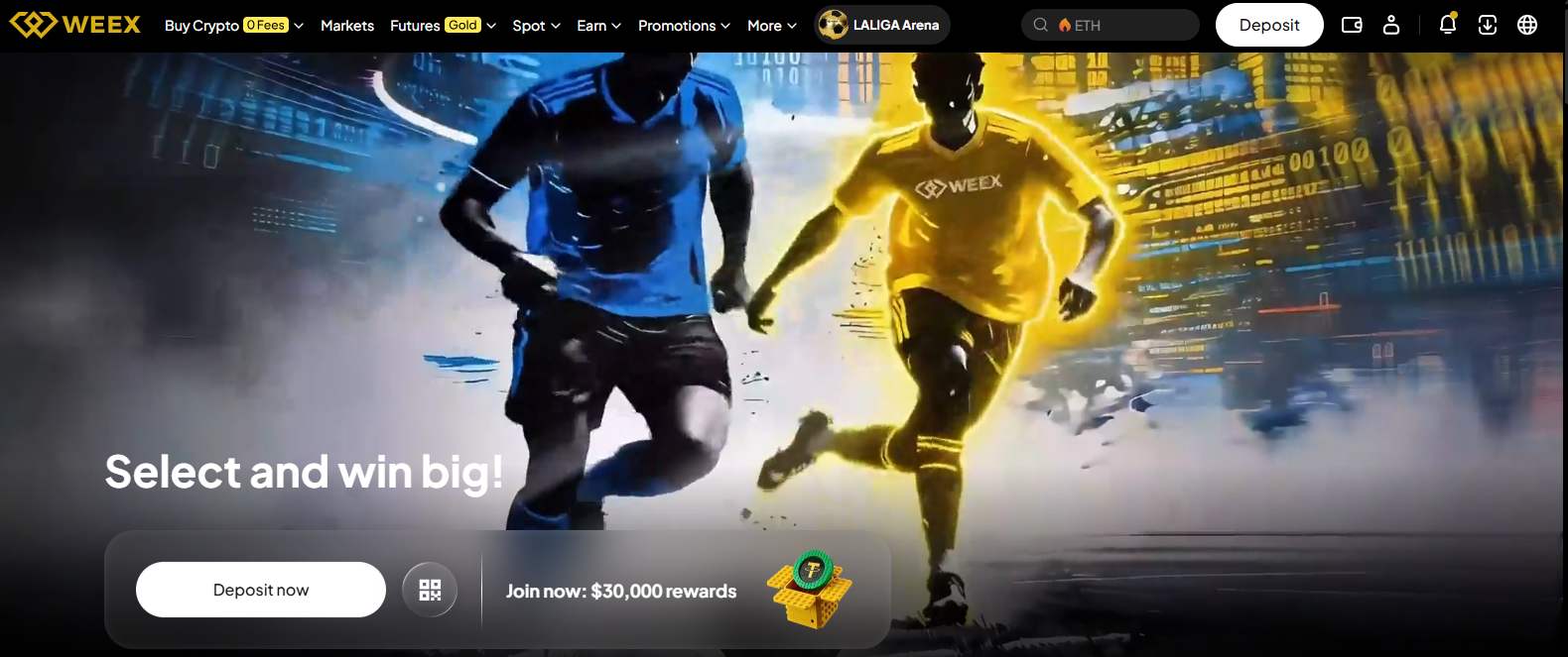 WEEX homepage
