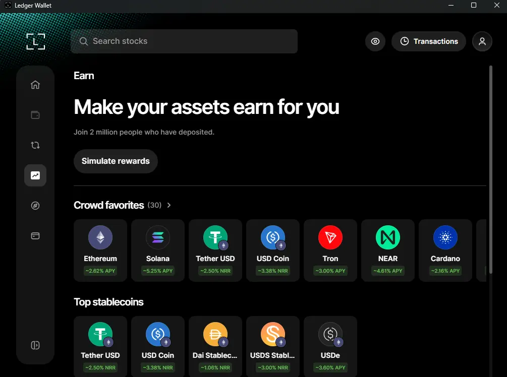 Ledger Wallet App Setup Guide: Desktop and Mobile: Earn