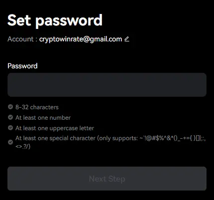 Set Bitbase account password